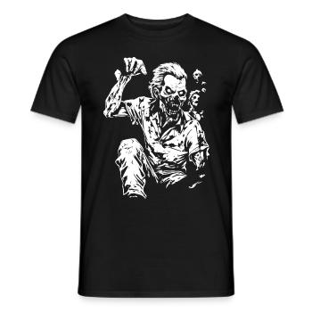 Zombie Comic Illustration - Männer T-Shirt - Schwarz - Vorne - AI Model Male 178 light (178cm)