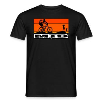 MTB Bike - Männer T-Shirt - Schwarz - Vorne - AI Model Male 178 light (178cm)
