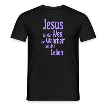Jesus is Lord, Saves, Christus, Bibel, Wahrheit - Männer T-Shirt - Schwarz - Vorne - AI Model Male 178 light (178cm)