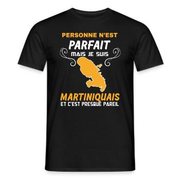 Martiniquais Qui Déchire Humour Parfait - T-shirt homme - noir - Devant - AI Model Male 178 light (178cm)