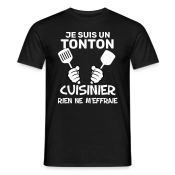 Mon Tonton Est Un Super Cuisinier - T-shirt homme - noir - Devant - AI Model Male 178 light (178cm)