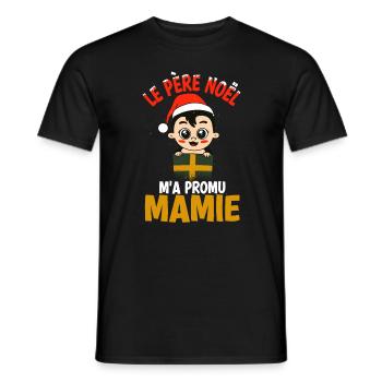 Le Pere Noel m a Promu Mamie Annonce De - T-shirt homme - noir - Devant - AI Model Male 178 light (178cm)
