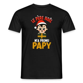 Le Pere Noel m a Promu Papy Annonce De - T-shirt homme - noir - Devant - AI Model Male 178 light (178cm)