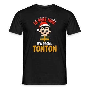 Le Pere Noel m a Promu Tonton Annonce De - T-shirt homme - noir - Devant - AI Model Male 178 light (178cm)