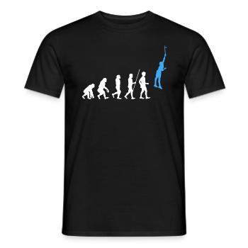 Tennisspieler Evolution Tennisschläger Geschenk - Männer T-Shirt - Schwarz - Vorne - AI Model Male 178 light (178cm)