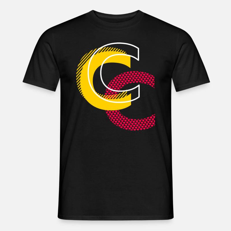 Buchstabe C Geschenk - Männer T-Shirt - Schwarz