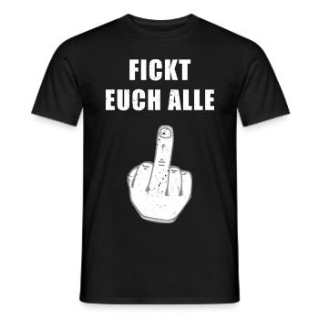Va te faire foutre tous - T-shirt homme - noir - Devant - AI Model Male 178 light (178cm)