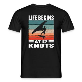 Wing Foiling Surf Surfing Surfer - Men's T-Shirt - black - Front - AI Model Male 178 light (178cm)