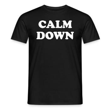 Calm Down Graphic - Men's T-Shirt - black - Front - AI Model Male 178 light (178cm)