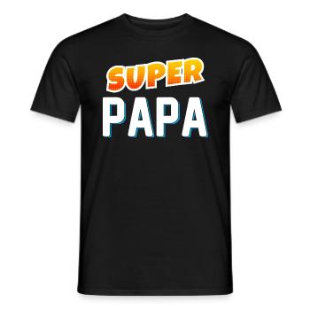 Super Dad Gift of Super Kids - Men's T-Shirt - black - Front - AI Model Male 178 light (178cm)