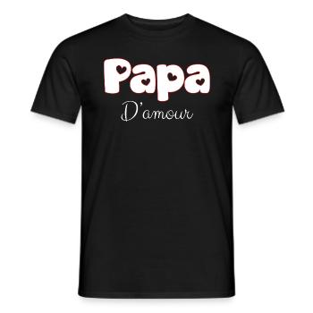 Mon Papa D'Amour Unique Et Incroyable - T-shirt homme - noir - Devant - AI Model Male 178 light (178cm)