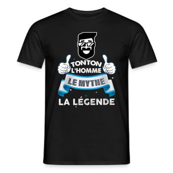 Dein Bart der Mann der Mythos die Legende - Männer T-Shirt - Schwarz - Vorne - AI Model Male 178 light (178cm)
