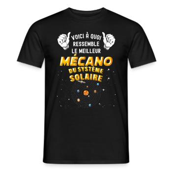 Meilleur Mécano de la Galaxie Mécanicien - T-shirt homme - noir - Devant - AI Model Male 178 light (178cm)