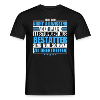 Des performances inégalées en tant qu’entrepreneur de pompes funèbres - T-shirt homme - noir - Devant - AI Model Male 178 light (178cm)