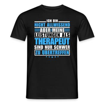 Des performances inégalées en tant que thérapeute - T-shirt homme - noir - Devant - AI Model Male 178 light (178cm)