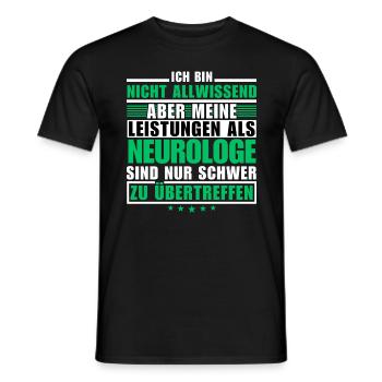 Des performances inégalées en tant que neurologue - T-shirt homme - noir - Devant - AI Model Male 178 light (178cm)