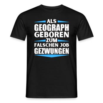 Le géographe s’est trompé de poste - T-shirt homme - noir - Devant - AI Model Male 178 light (178cm)