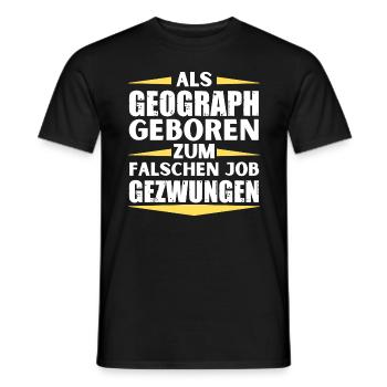 Le géographe s’est trompé de poste - T-shirt homme - noir - Devant - AI Model Male 178 light (178cm)