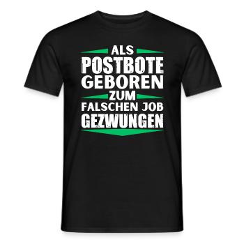 Postman landed in the wrong job - Men's T-Shirt - black - Front - AI Model Male 178 light (178cm)