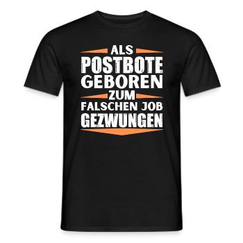 Postbote im falschen Job gelandet - Männer T-Shirt - Schwarz - Vorne - AI Model Male 178 light (178cm)