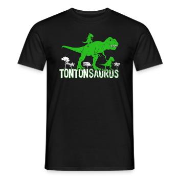 Tontonsaurus Dinosaure Protecteur Cadeau Oncle - T-shirt homme - noir - Devant - AI Model Male 178 light (178cm)