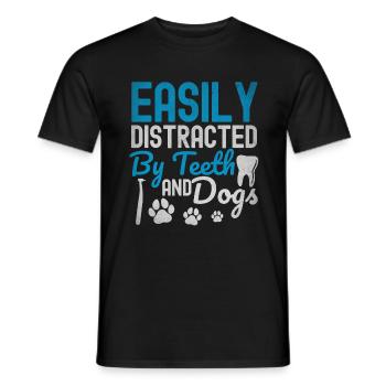 Dentiste Chats Chien Propriétaire - T-shirt homme - noir - Devant - AI Model Male 178 light (178cm)