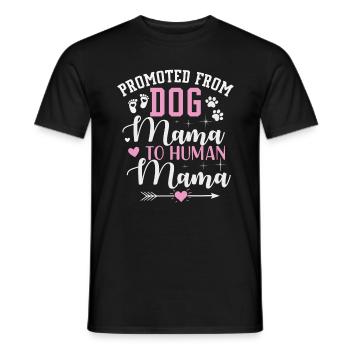 Promu de Dog Mom à Human Mom Femmes Dog Lover - T-shirt homme - noir - Devant - AI Model Male 178 light (178cm)