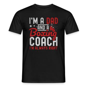 Ich bin Vater und Boxtrainer - Männer T-Shirt - Schwarz - Vorne - AI Model Male 178 light (178cm)
