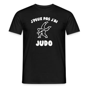 J’peux pas j’ai judo - T-shirt homme - noir - Devant - AI Model Male 178 light (178cm)