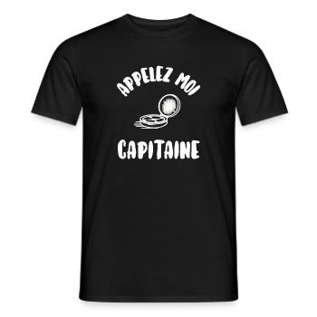 Appelez moi capitaine - T-shirt homme - noir - Devant - AI Model Male 178 light (178cm)