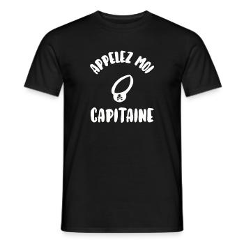 Appelez moi capitaine - T-shirt homme - noir - Devant - AI Model Male 178 light (178cm)