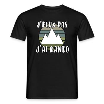 J’peux pas j’ai rando - T-shirt homme - noir - Devant - AI Model Male 178 light (178cm)