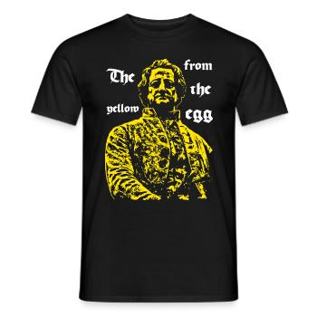Le jaune de l’œuf - T-shirt homme - noir - Devant - AI Model Male 178 light (178cm)