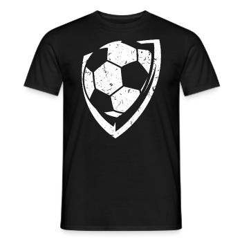 Football logo, gift soccer ball sport - Men's T-Shirt - black - Front - AI Model Male 178 light (178cm)