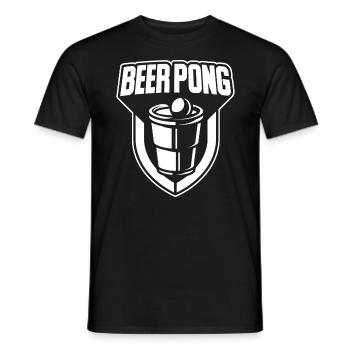 Beerpong Geschenk, bier pong trinkspiel alkohol - Männer T-Shirt - Schwarz - Vorne - AI Model Male 178 light (178cm)