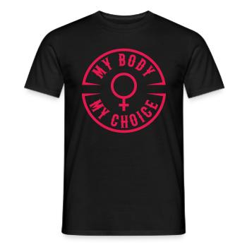 My Body My Choice, femmes féministes de l'avortement - T-shirt homme - noir - Devant - AI Model Male 178 light (178cm)