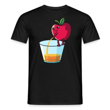 Pomme pipi, jus de pomme - T-shirt homme - noir - Devant - AI Model Male 178 light (178cm)