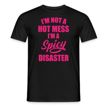 Spicy Disaster, chaotisch lustig witzig - Männer T-Shirt - Schwarz - Vorne - AI Model Male 178 light (178cm)