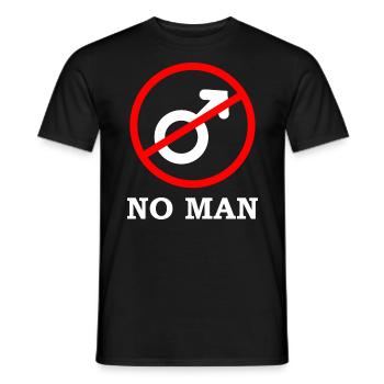 No Man, gift against men's rights - Men's T-Shirt - black - Front - AI Model Male 178 light (178cm)