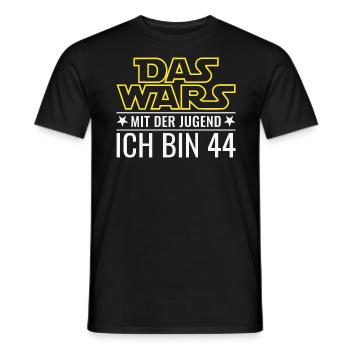 44. Geburtstag Das Wars Mit der Jugend Ich bin 44 - Männer T-Shirt - Schwarz - Vorne - AI Model Male 178 light (178cm)