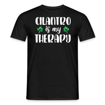 Cilantro is my therapy I love cilantro - Men's T-Shirt - black - Front - AI Model Male 178 light (178cm)