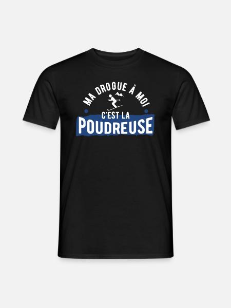 Drogue poudreuse cadeau - T-shirt homme - noir
