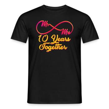 10th wedding anniversary - Men's T-Shirt - black - Front - AI Model Male 178 light (178cm)