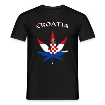 Croatia - Männer T-Shirt - Schwarz - Vorne - AI Model Male 178 light (178cm)