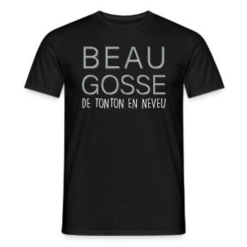 Tonton Beau Gosse C'est De Famille Cadeau Homme - T-shirt homme - noir - Devant - AI Model Male 178 light (178cm)