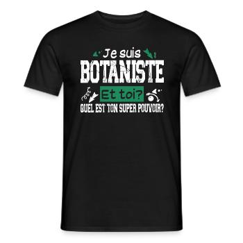 Botaniste Botanique Homme Cadeau Jardinier Jardin - T-shirt homme - noir - Devant - AI Model Male 178 light (178cm)