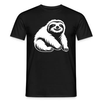 Animal humour paresseux - T-shirt homme - noir - Devant - AI Model Male 178 light (178cm)