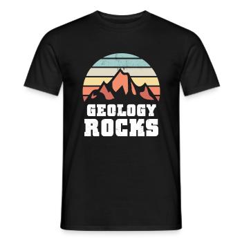 Funny Geology Rocks Gift for Geologist - Men's T-Shirt - black - Front - AI Model Male 178 light (178cm)