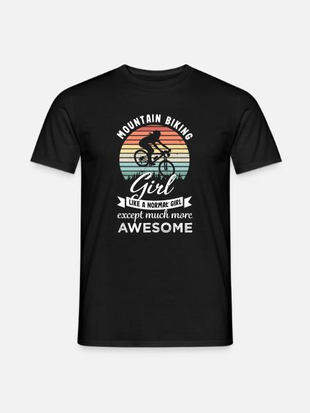 Fantastisk mountainbike-pige MTB-gave - Mænd T-shirt - sort