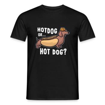 Hotdog oder Hot Dog - Lustiges Wurstgeschenk - Männer T-Shirt - Schwarz - Vorne - AI Model Male 178 light (178cm)